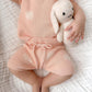 Organic Knit Short Set - Coral Daisies