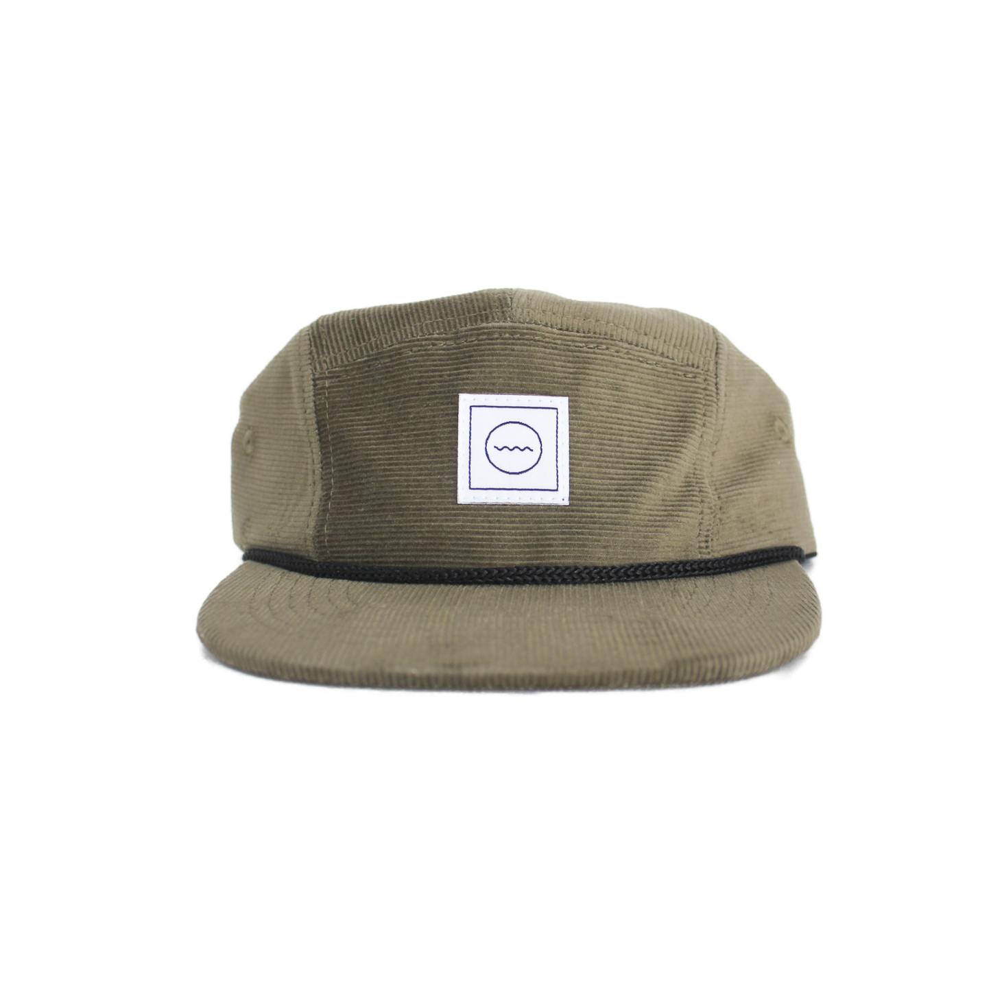 Corduroy Five-Panel Hat in Olive