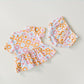 Cotton Peplum Set | Checks & Flowers