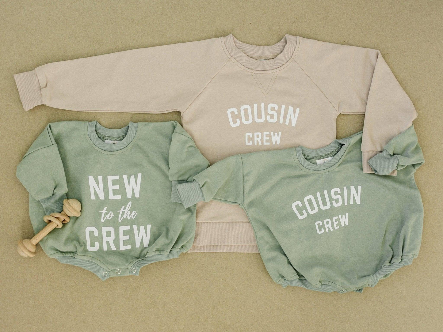 Cousin Crew Sweatshirt Romper - Little Joy Co.