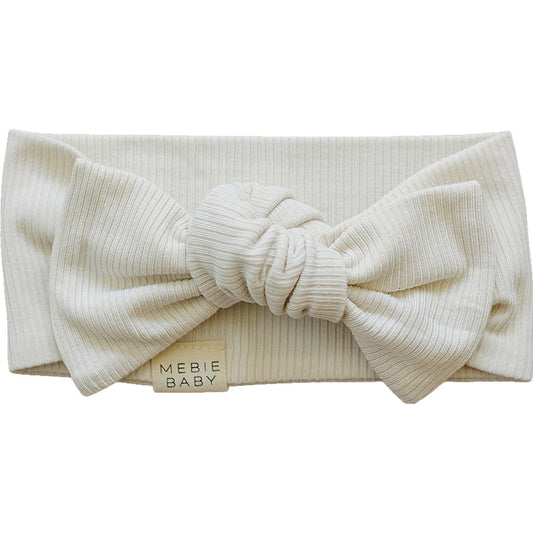 Cream Ribbed Bamboo Head Wrap - Little Joy Co.