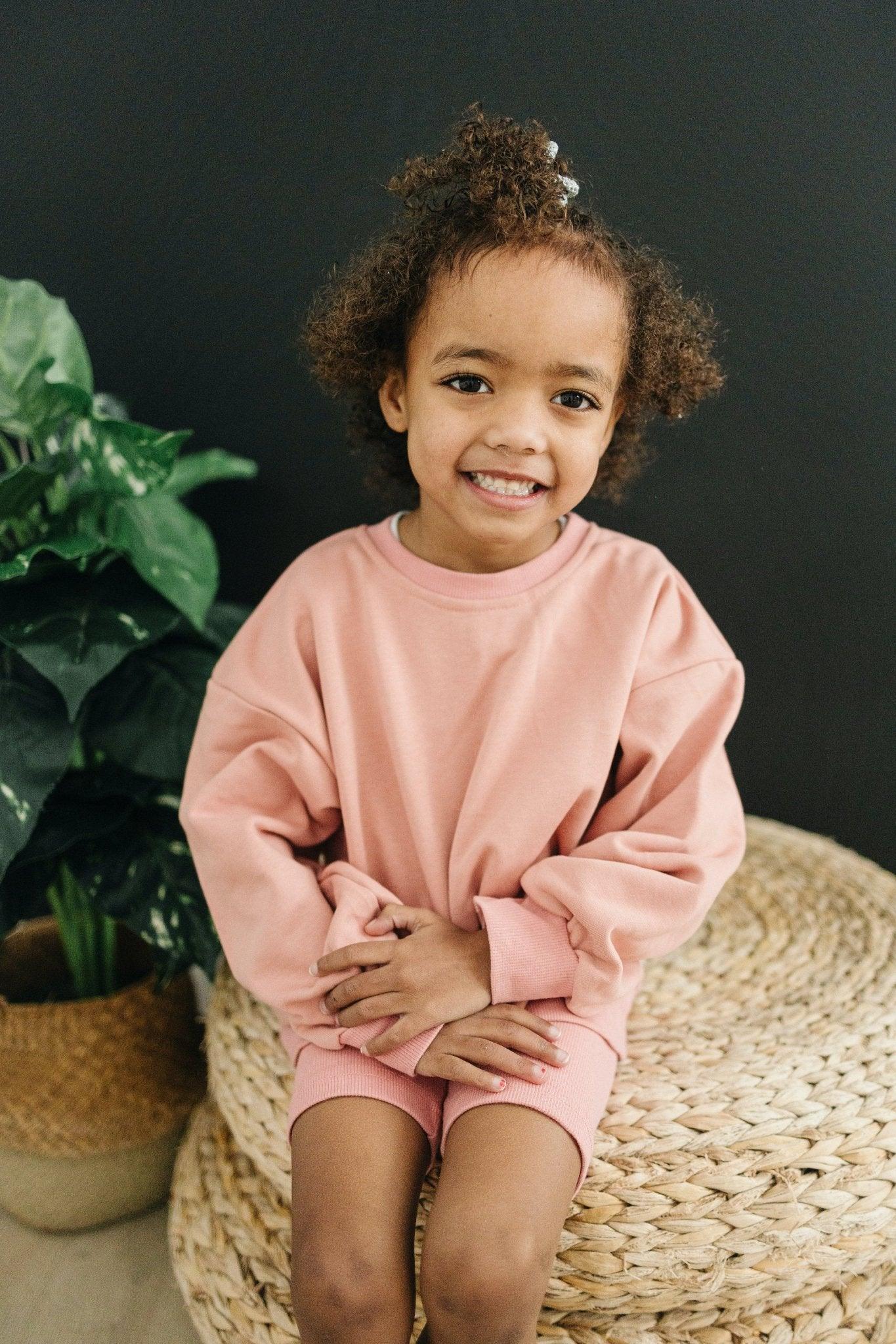 Crewneck Sweatshirt & Bike Shorts Set - Little Joy Co.