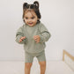 Crewneck Sweatshirt & Bike Shorts Set - Little Joy Co.