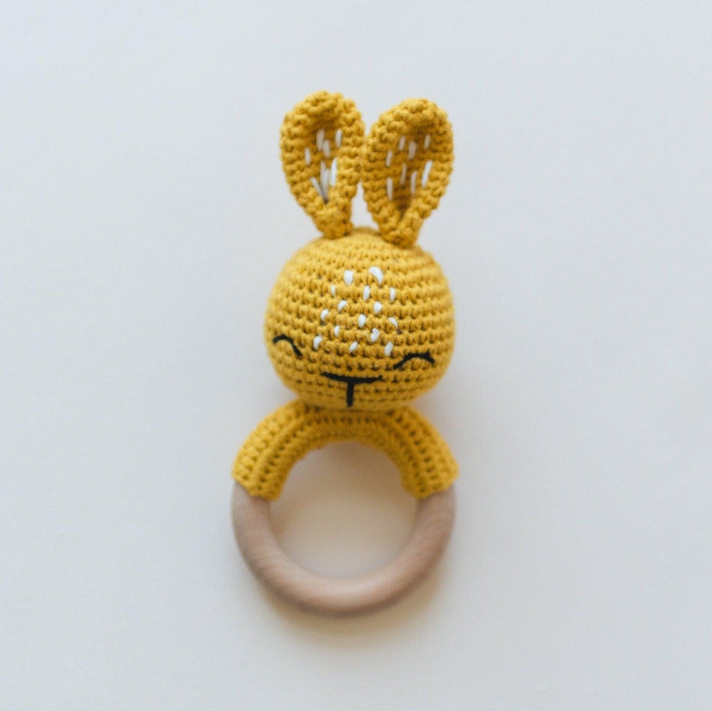 Crocheted Bunny Rattle - Little Joy Co.