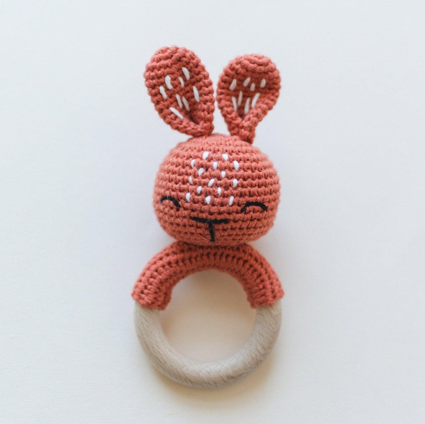 Crocheted Bunny Rattle - Little Joy Co.