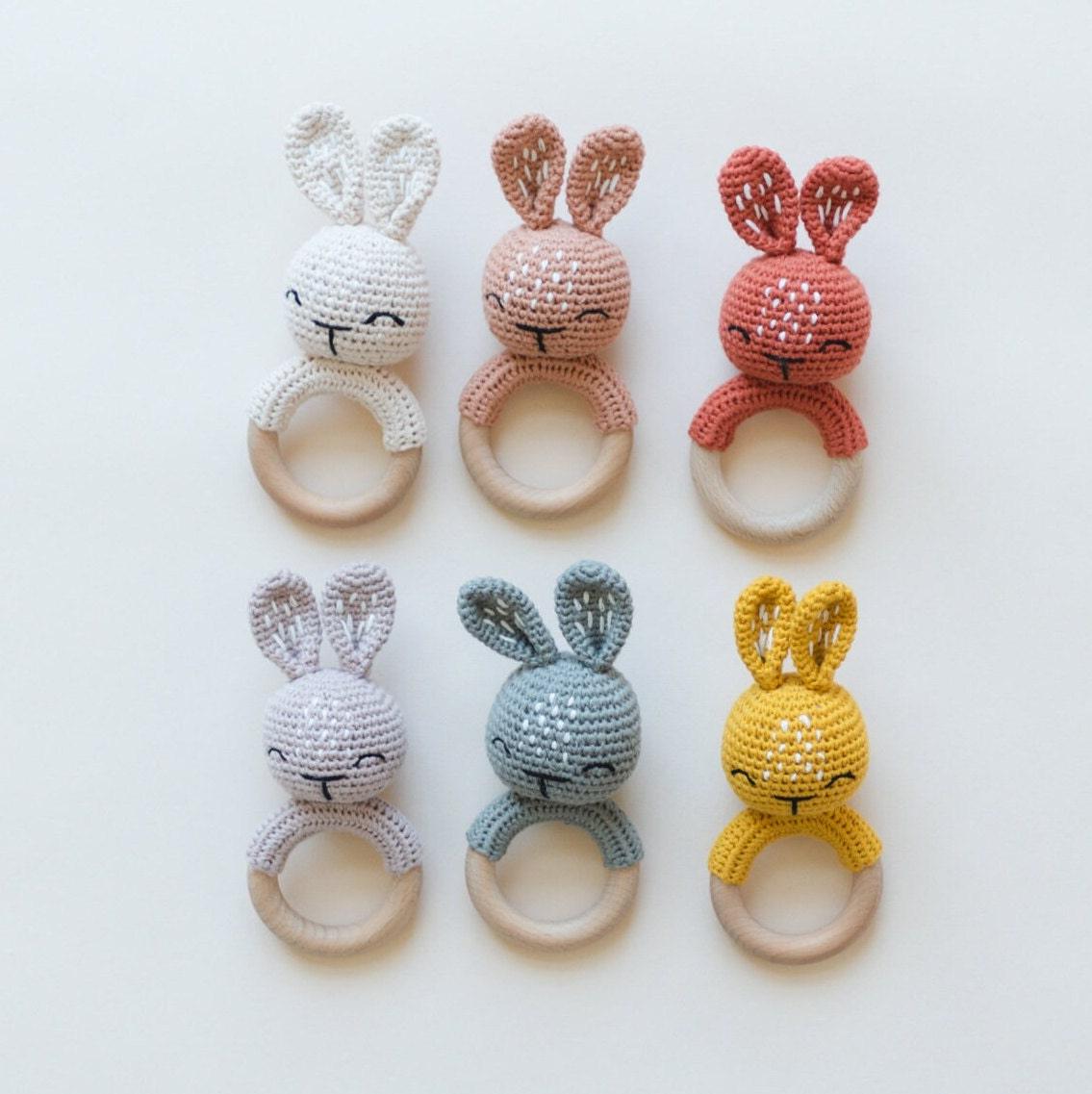 Crocheted Bunny Rattle - Little Joy Co.