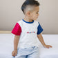 Custom 4th of July Embroidered Colorblock T - Shirt Romper **No longer guaranteed to arrive by the 4th!** - Little Joy Co.