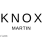 Custom canvas baby name banner with KNOX and MARTIN in Lucas font by Little Joy Co.