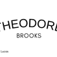 Custom canvas baby name banner with the name Theodore Brooks in Lucas font by Little Joy Co
