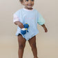 Custom Embroidered Baby Colorblock T - Shirt Romper - Little Joy Co.