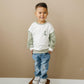 Custom Embroidered Colorblock Crewneck - more colors - Little Joy Co.