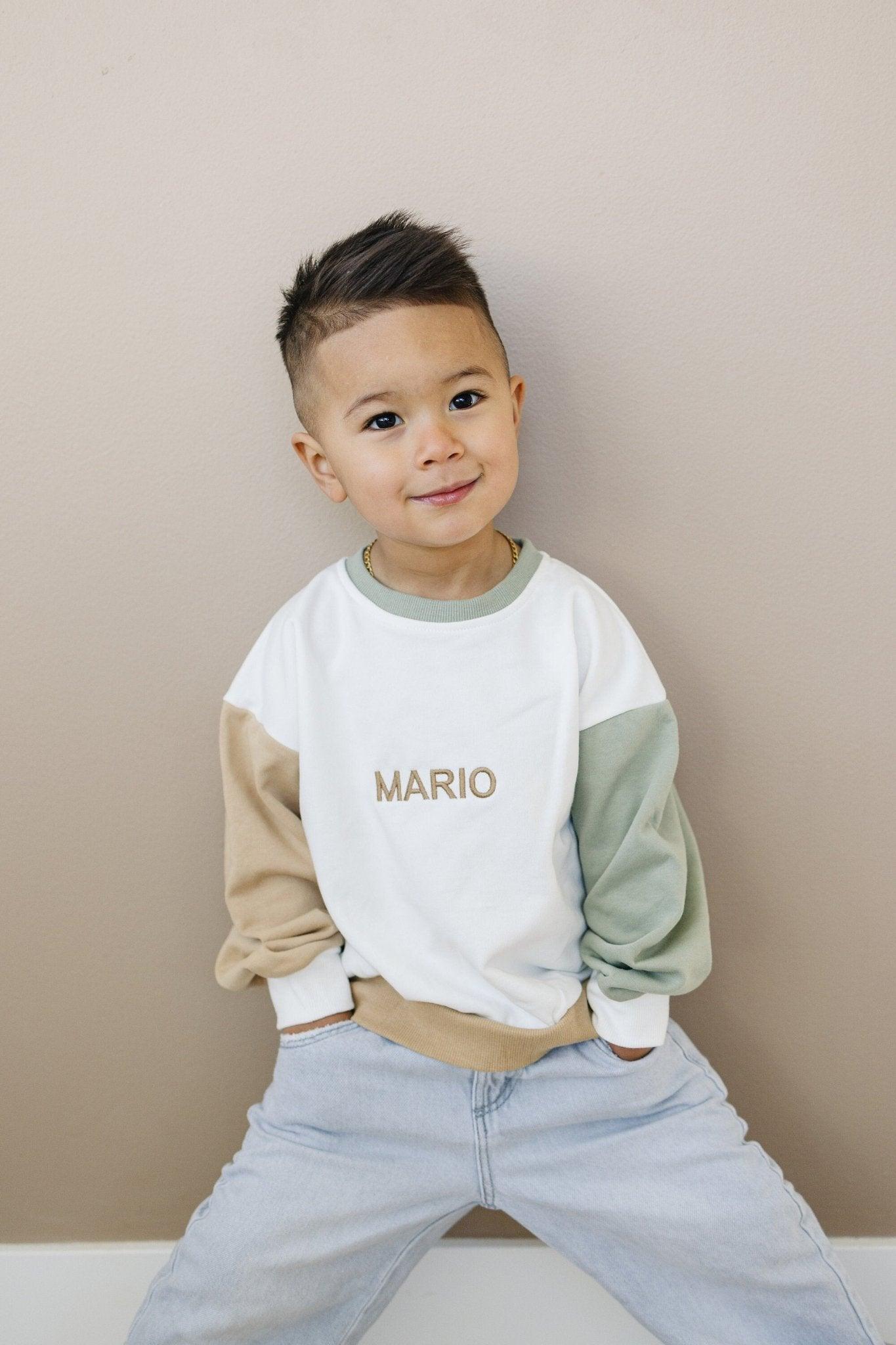 Custom Embroidered Colorblock Crewneck Sweatshirt - Little Joy Co.