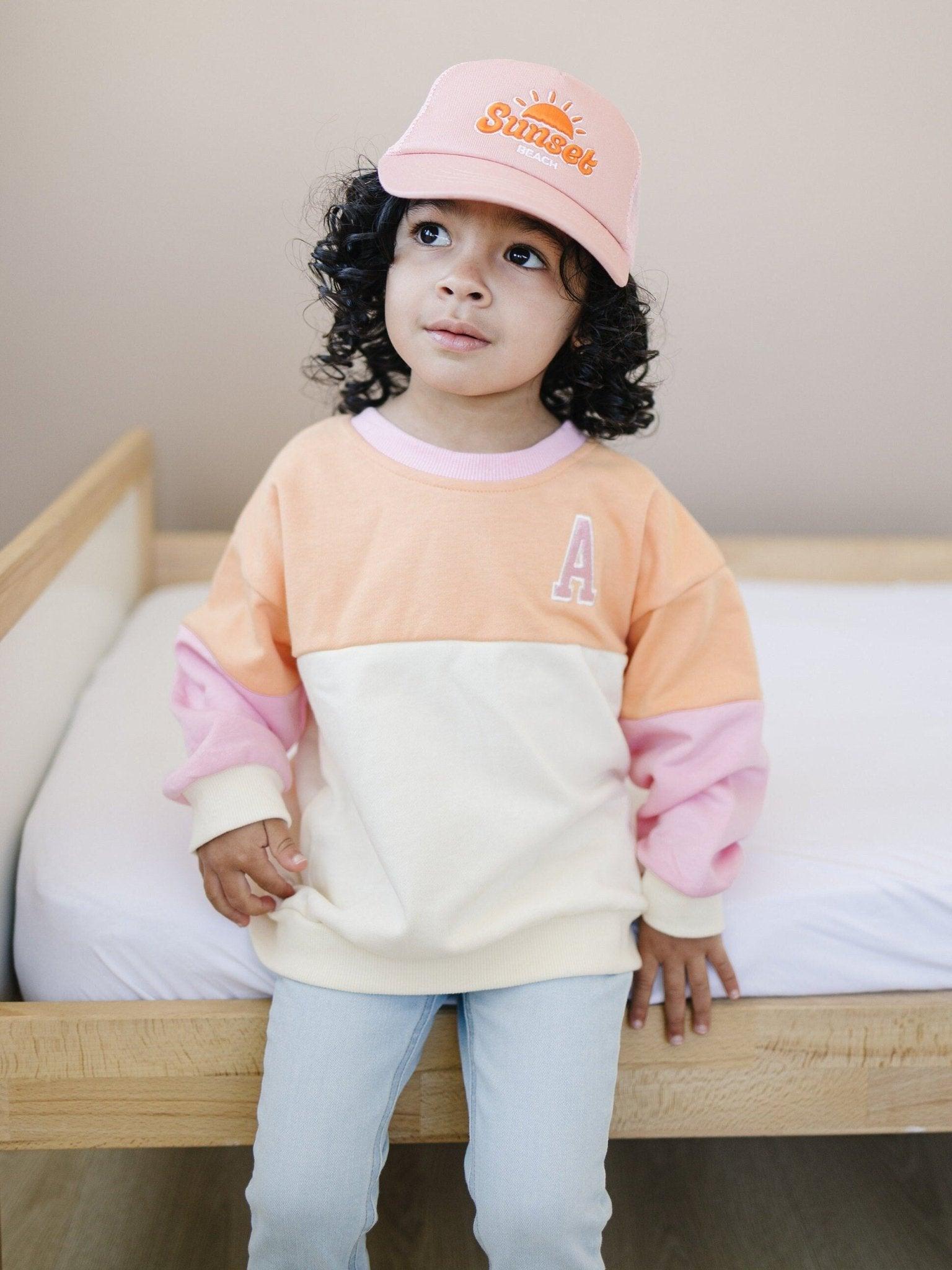 Custom Embroidered Colorblock Crewneck Sweatshirt - Little Joy Co.