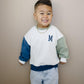 Custom Embroidered Colorblock Crewneck Sweatshirt - Little Joy Co.