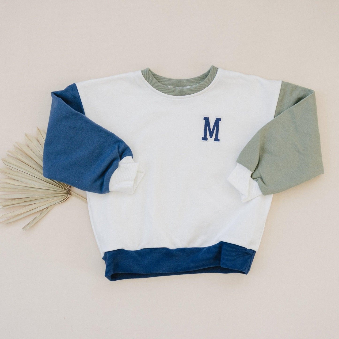 Custom Embroidered Colorblock Crewneck Sweatshirt - Little Joy Co.