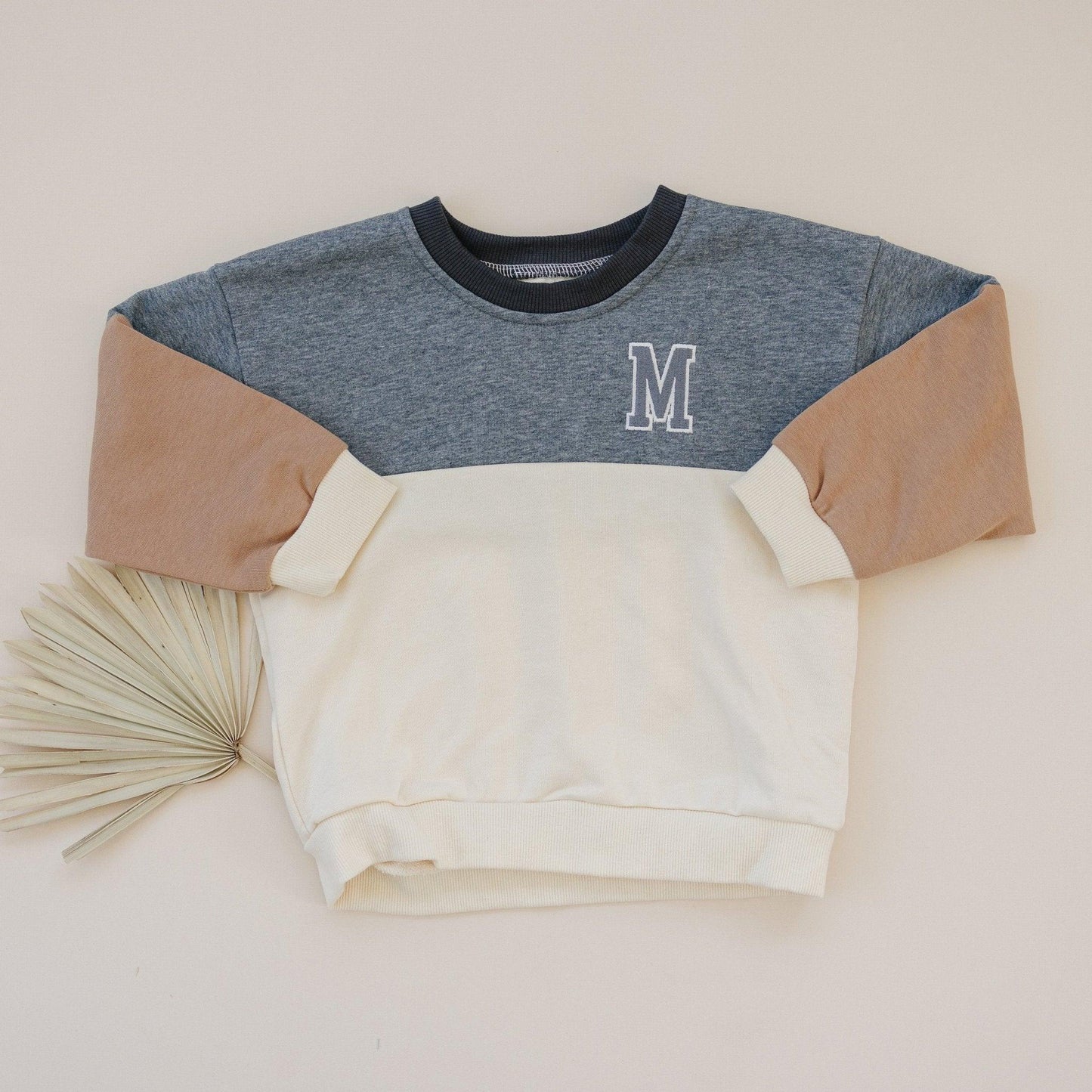 Custom Embroidered Colorblock Crewneck Sweatshirt - Little Joy Co.