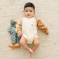 Custom Embroidered Colorblock Sweatshirt Romper - more colors - Little Joy Co.