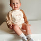 Custom Embroidered Colorblock Sweatshirt Romper - more colors - Little Joy Co.