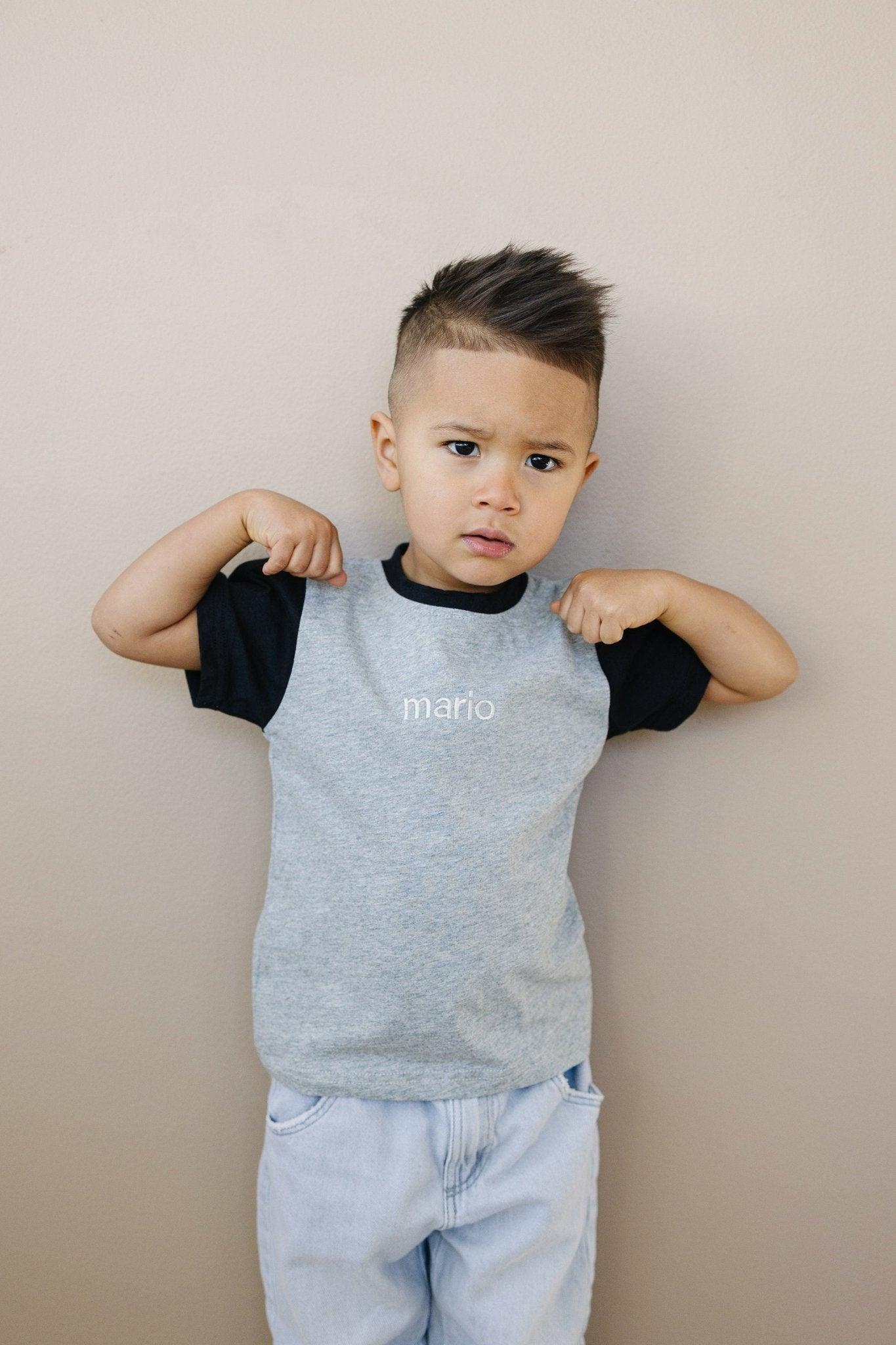 Custom Embroidered Colorblock Tee - Little Joy Co.