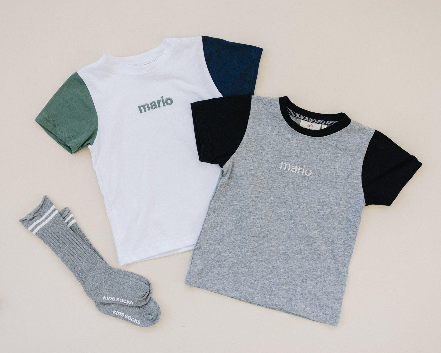 Custom Embroidered Colorblock Tee - Little Joy Co.