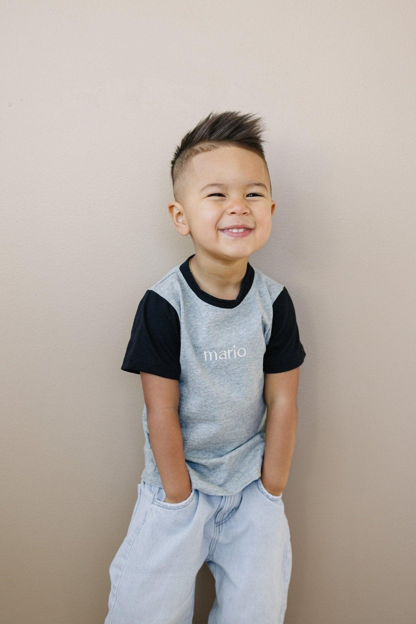 Custom Embroidered Colorblock Tee - Little Joy Co.