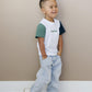 Custom Embroidered Colorblock Tee - Little Joy Co.
