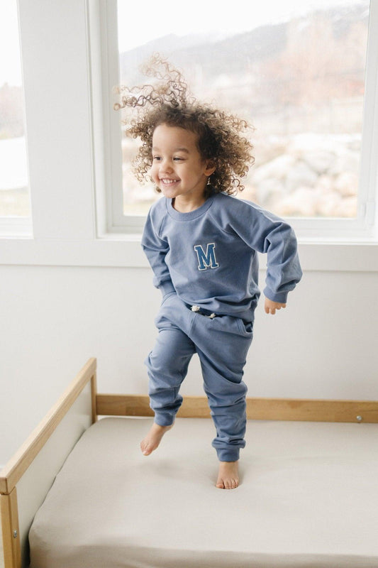 Custom Embroidered Organic Cotton Sweatsuit - Little Joy Co.