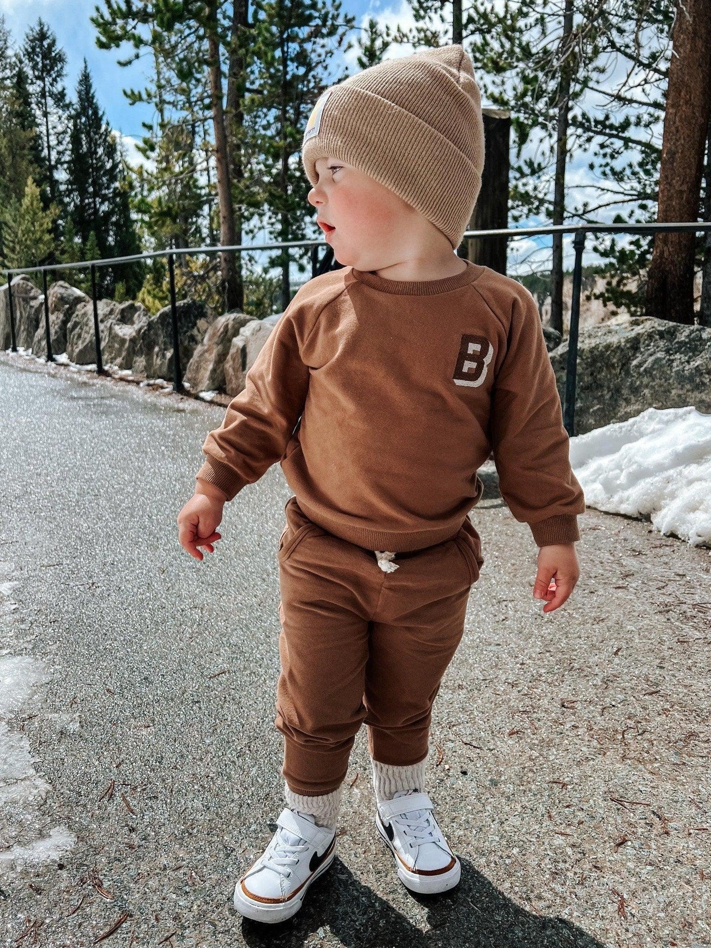 Custom Embroidered Organic Cotton Sweatsuit - Little Joy Co.