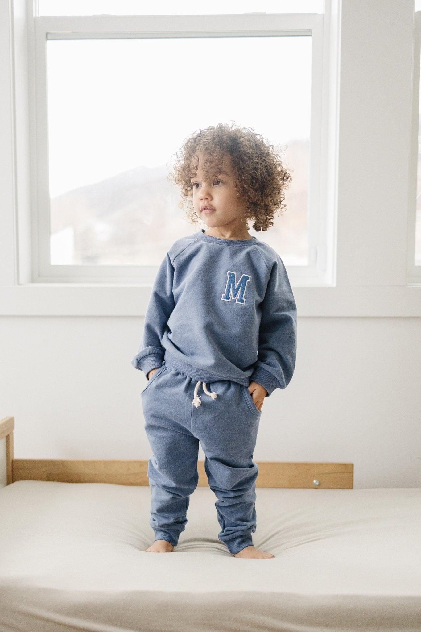 Custom Embroidered Organic Cotton Sweatsuit - Little Joy Co.