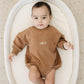 Custom Embroidered Sweatshirt Romper - Little Joy Co.