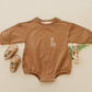 Custom Embroidered Sweatshirt Romper - Little Joy Co.