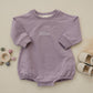 Custom Embroidered Sweatshirt Romper - Little Joy Co.