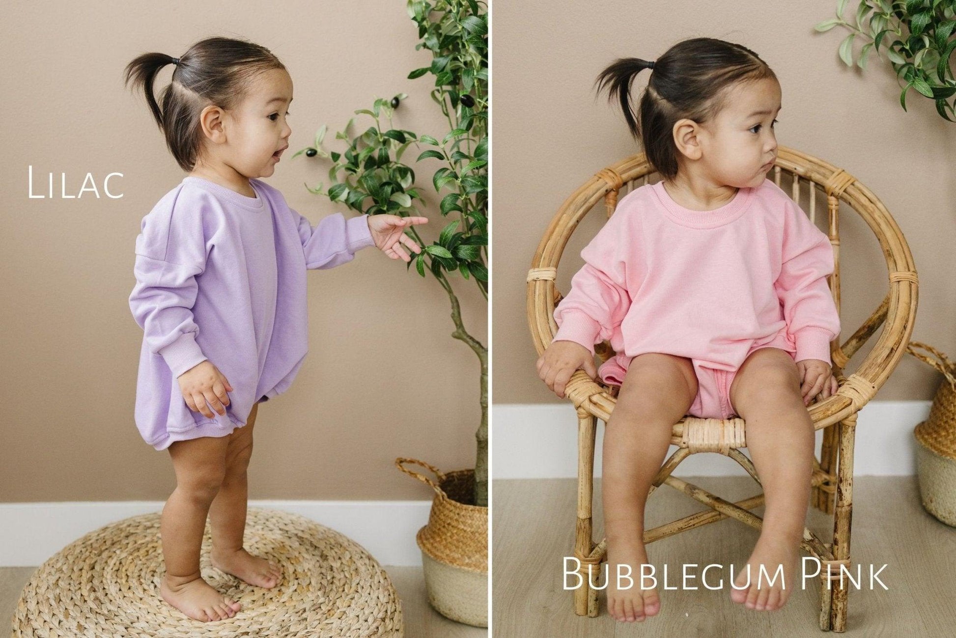 Custom Embroidered Sweatshirt Romper - more colors - Little Joy Co.