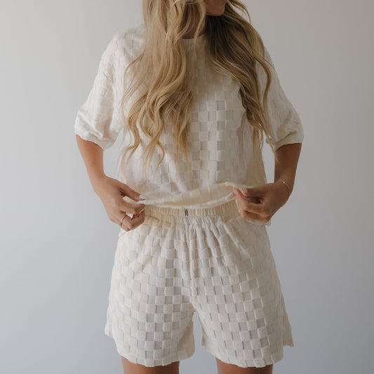 Women's Terry Short Set | Coconut Milk