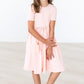 Peach S/S Pocket Twirl Dress