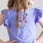 Periwinkle S/S Ruffle Tee