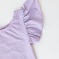 Lavender S/S Flutter Sleeve Leotard