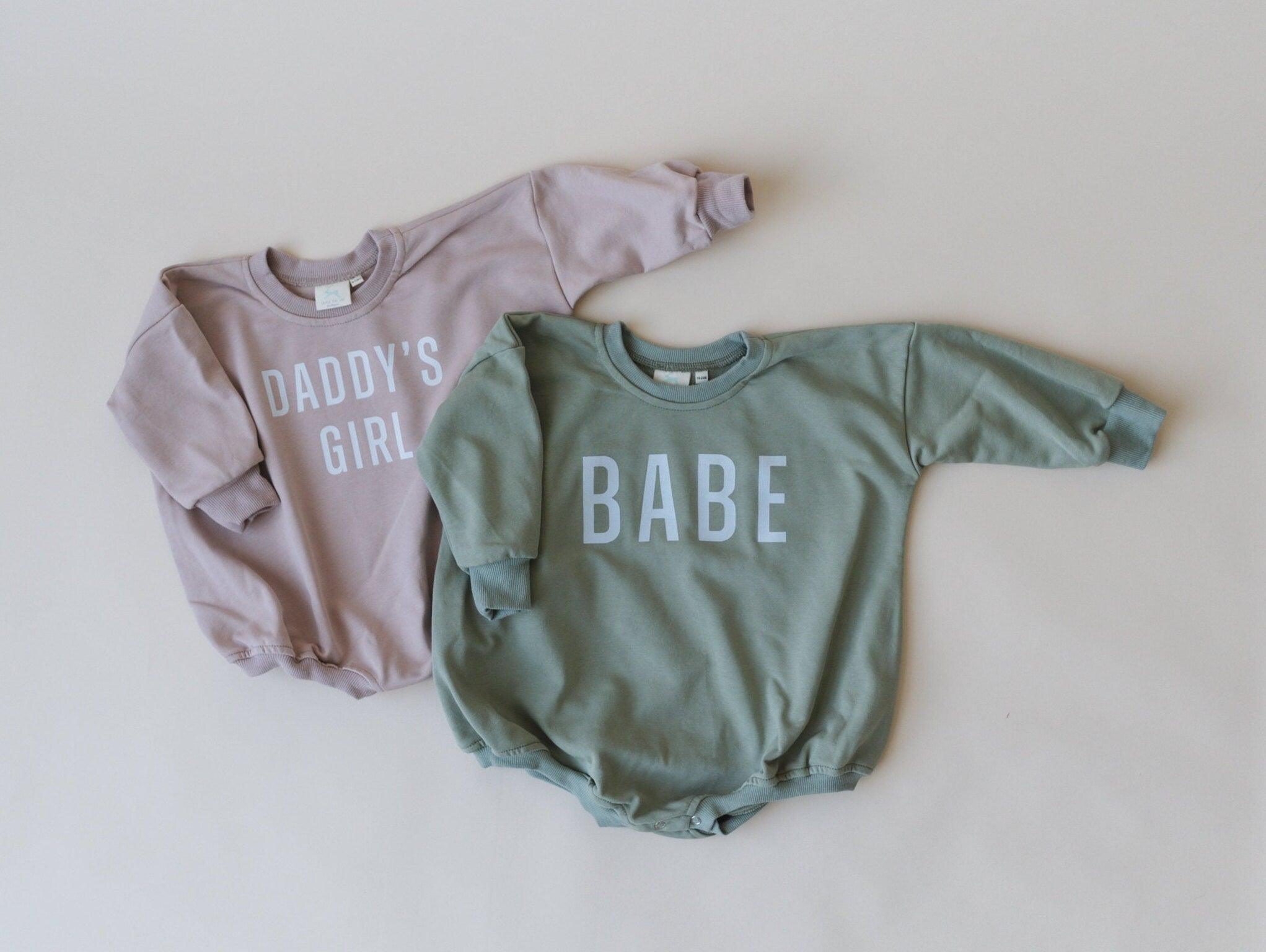 Daddy s Girl Sweatshirt Romper more colors Little Joy Co