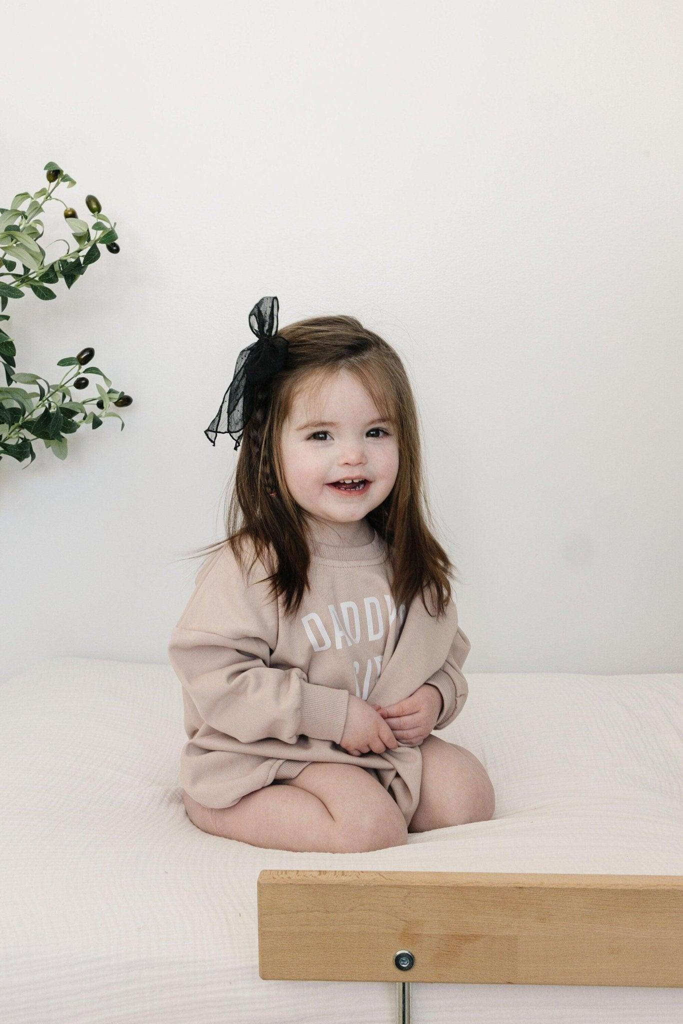 Daddy's Girl Sweatshirt Romper - more colors - Little Joy Co.