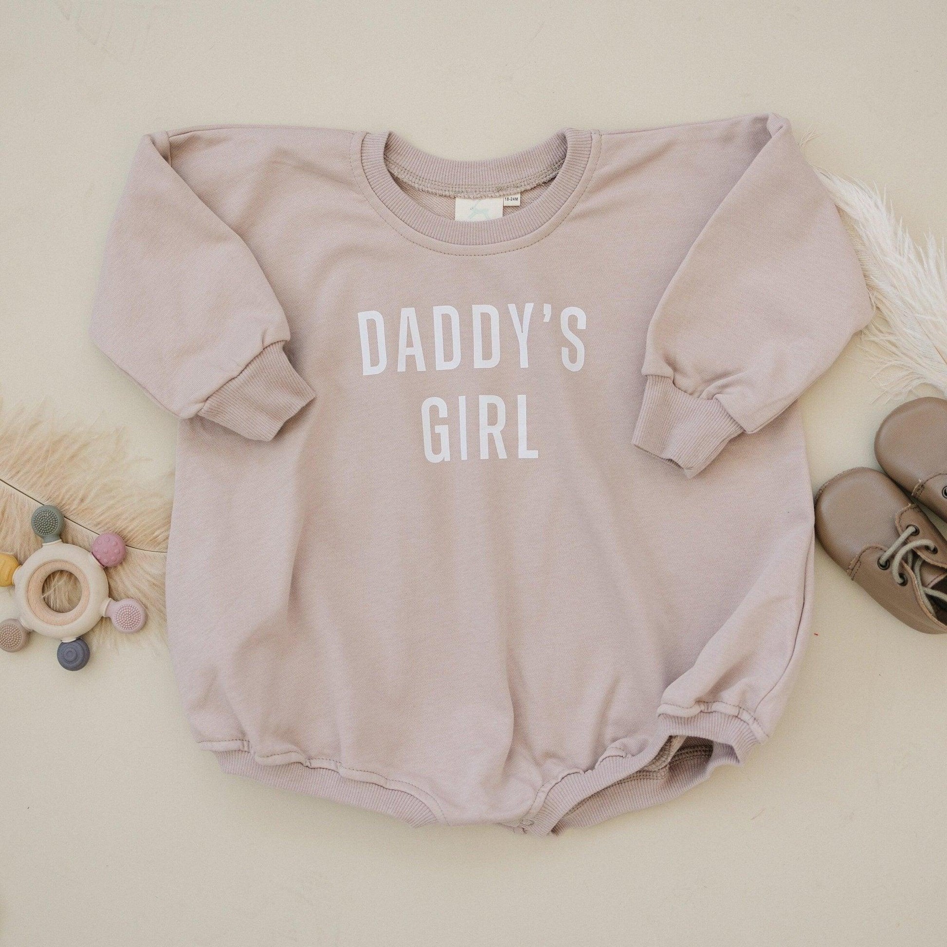 Daddy's Girl Sweatshirt Romper - more colors - Little Joy Co.