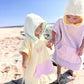 Colorblock Terry Beach Towel Poncho with Optional Custom Embroidery - more colors