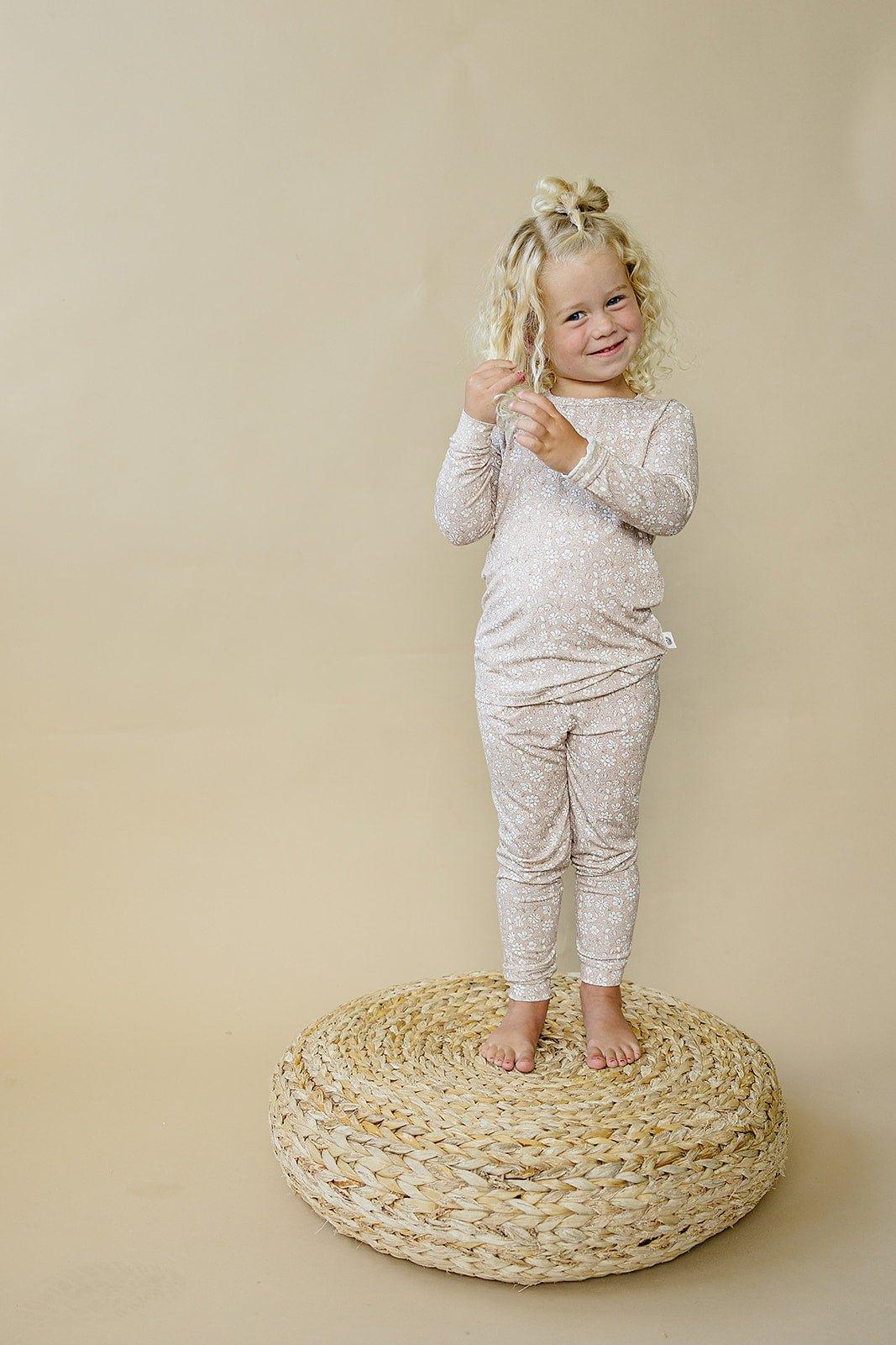 Dainty Ditsy 2pc Bamboo Pajamas - Little Joy Co.