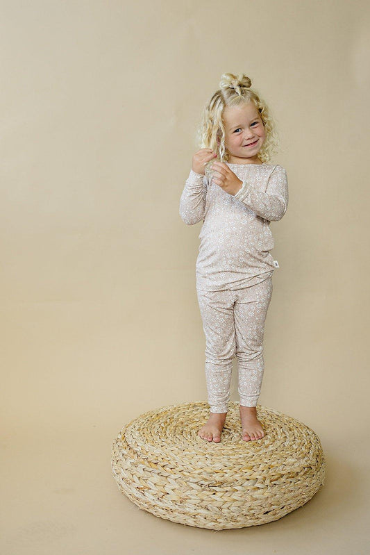 Dainty Ditsy 2pc Bamboo Pajamas - Little Joy Co.