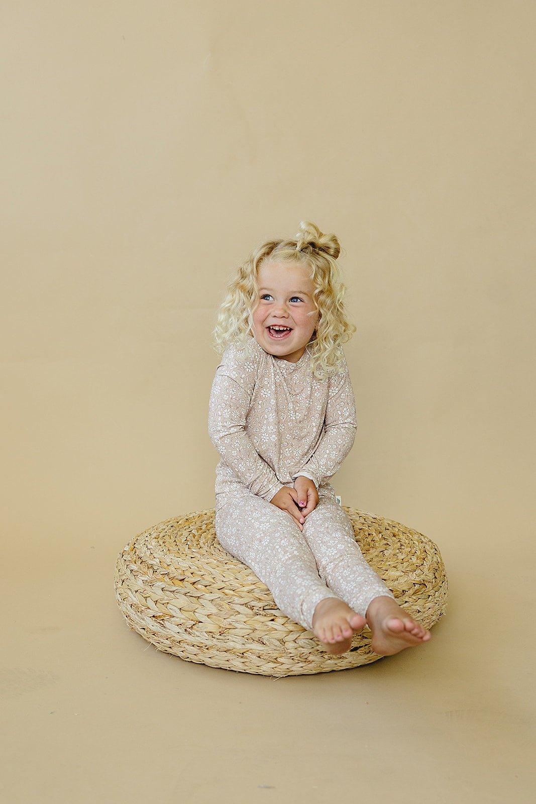 Dainty Ditsy 2pc Bamboo Pajamas - Little Joy Co.