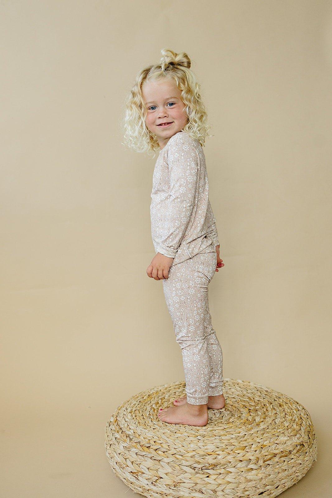 Dainty Ditsy 2pc Bamboo Pajamas - Little Joy Co.