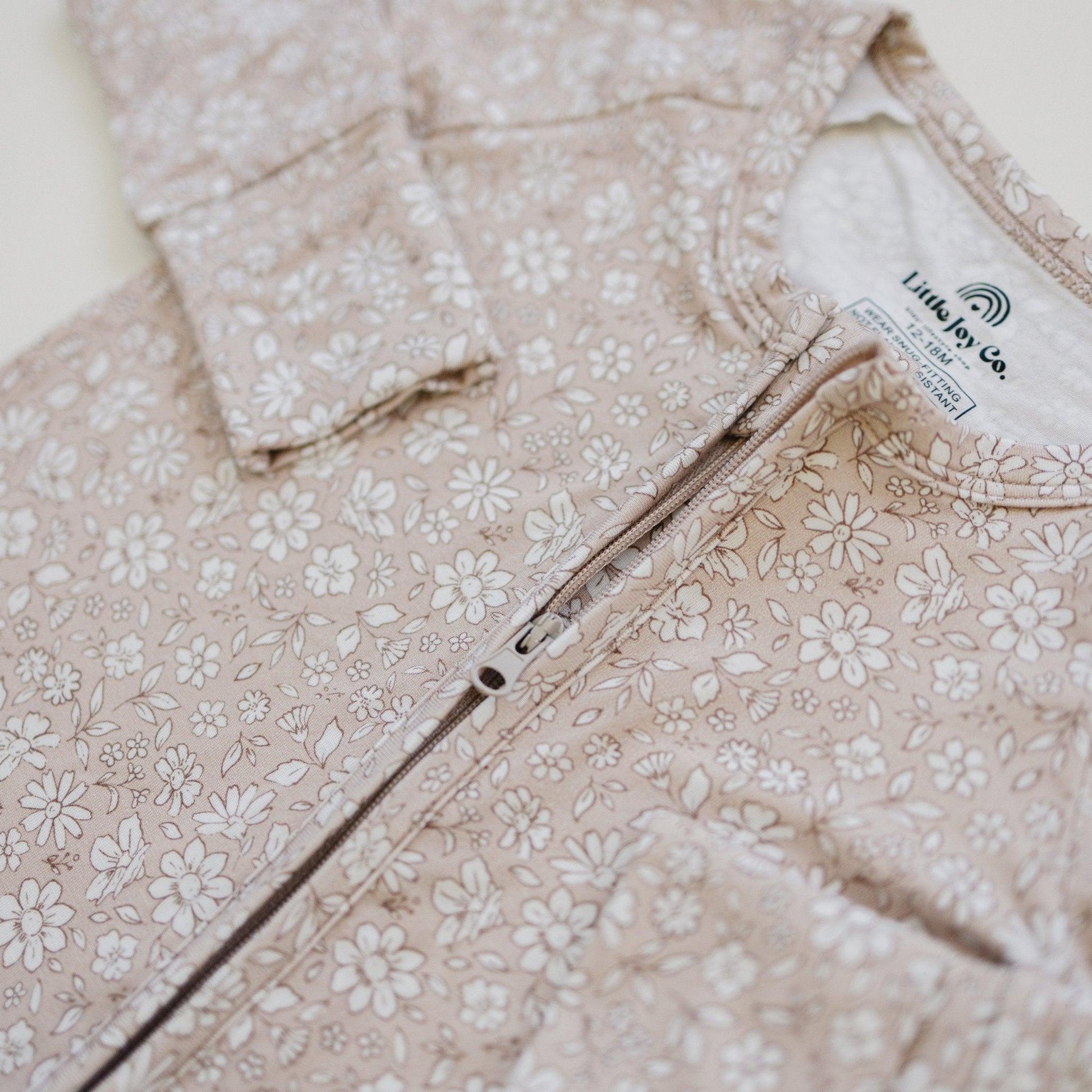 Dainty Ditsy Bamboo Zippy Romper - Little Joy Co.