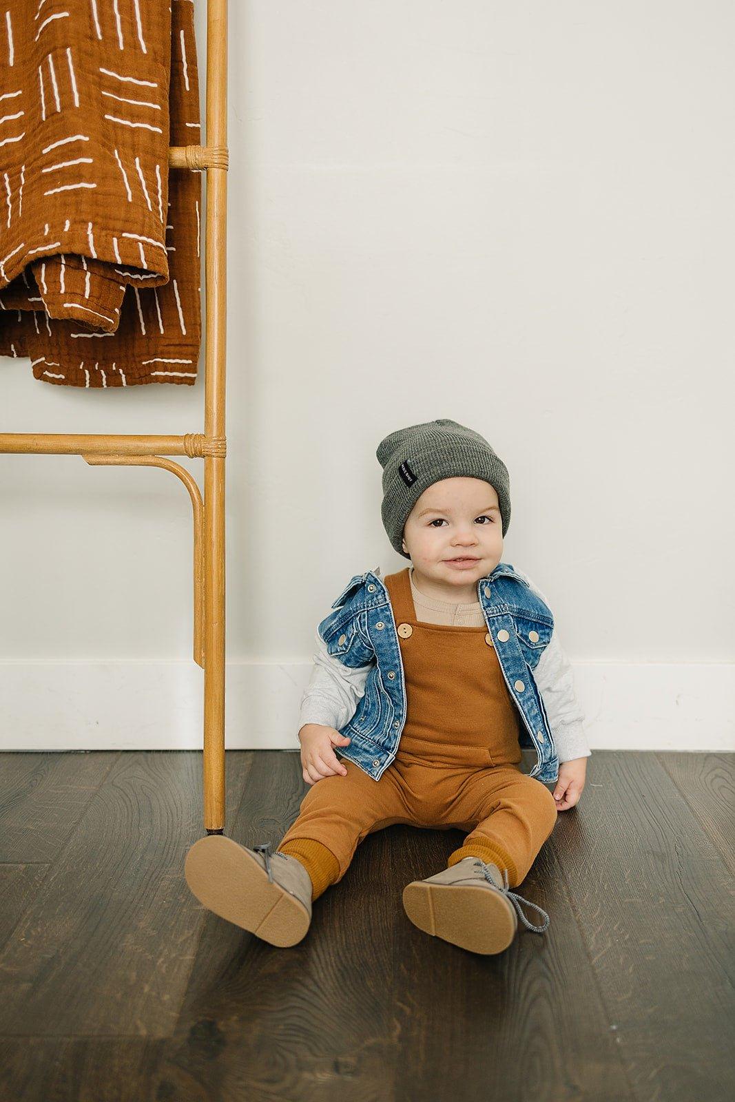 Dark Grey Mebie Baby Beanie - Little Joy Co.