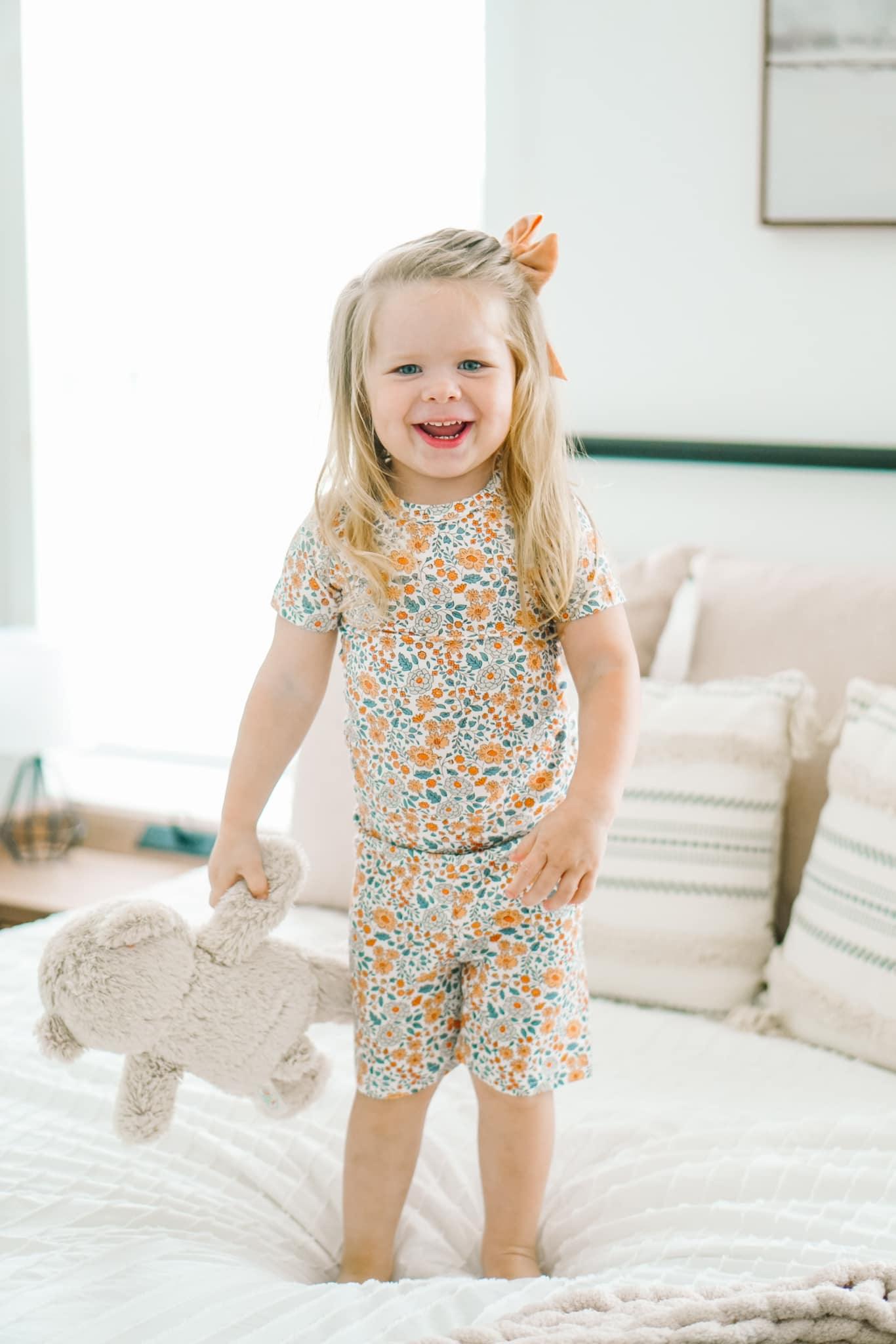 Darling Ditsy 2pc Bamboo Pajamas *see size notes - Little Joy Co.