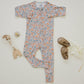 Darling Ditsy Bamboo Zippy Romper - Little Joy Co.