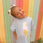 Coquette Ice Cream Cone Graphic Tee or Bubble Romper